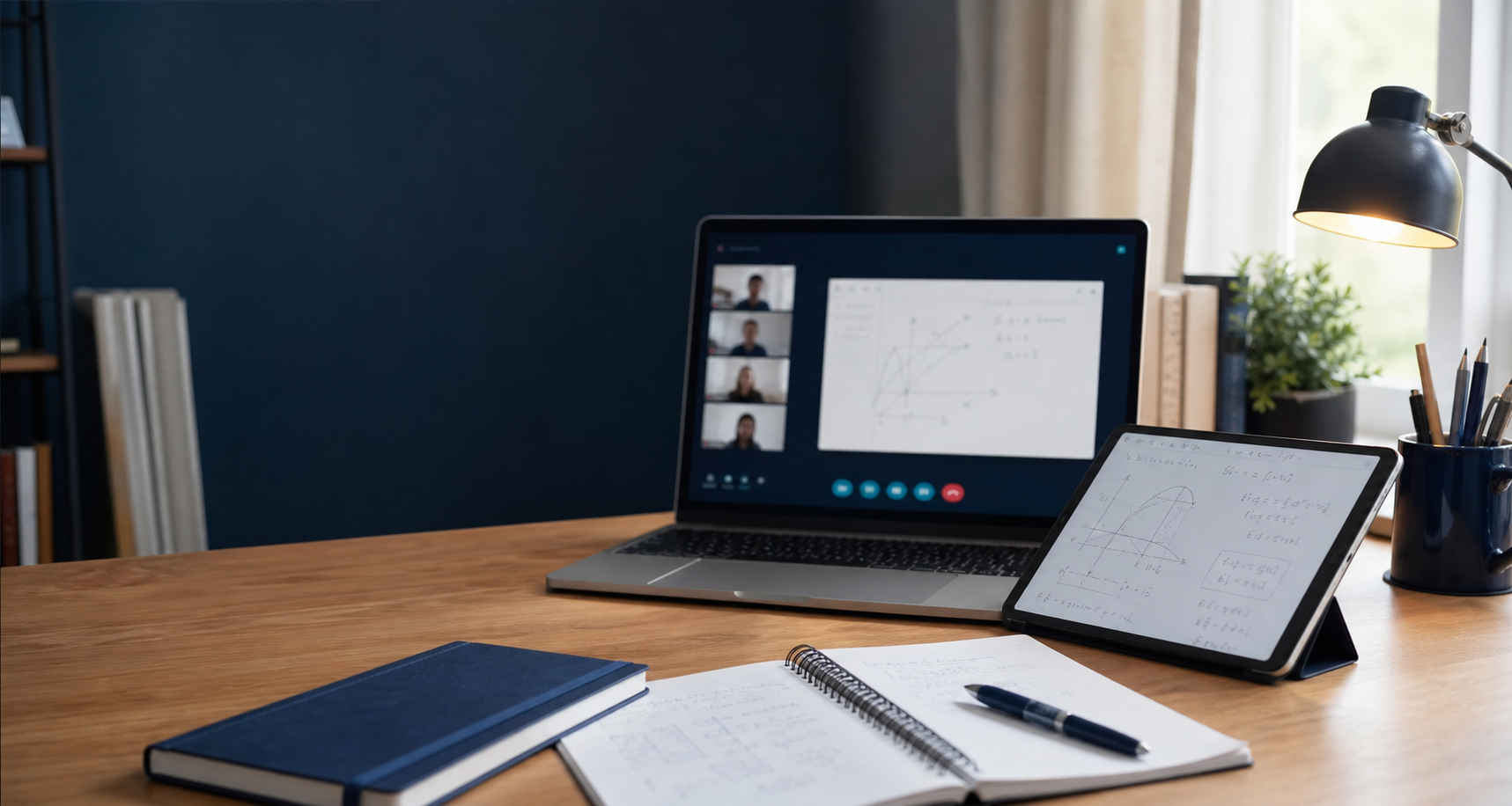 Online IB Maths tutoring workspace