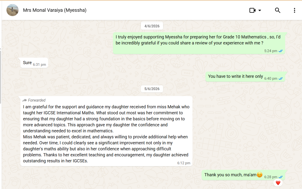 Feedback message