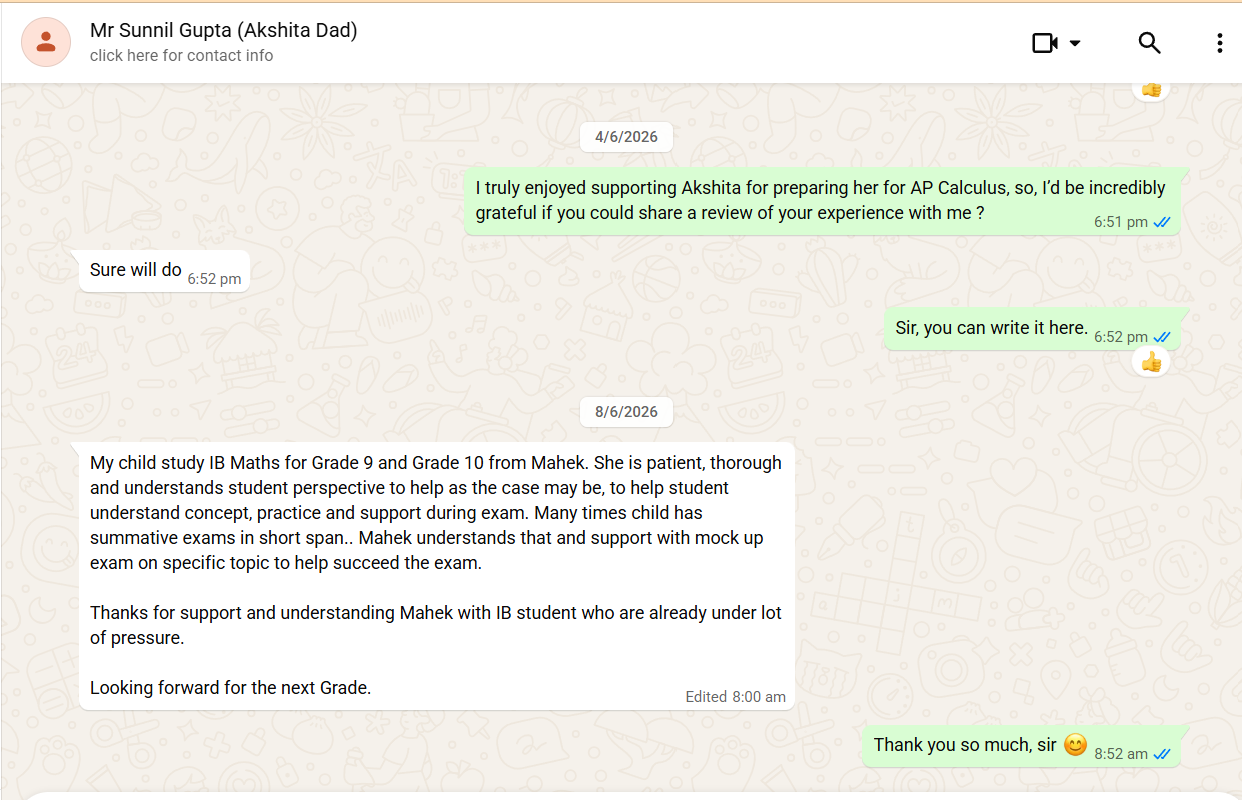 Feedback message