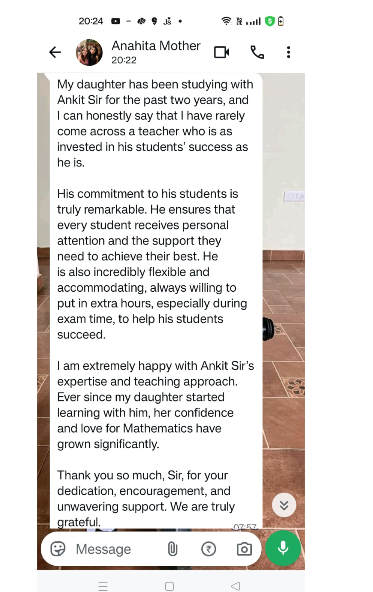 Feedback message